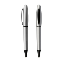 Meistverkaufte Geschenkantriebsanpassungs -Logo Silber Metal Body Twining Stallpoint Pen